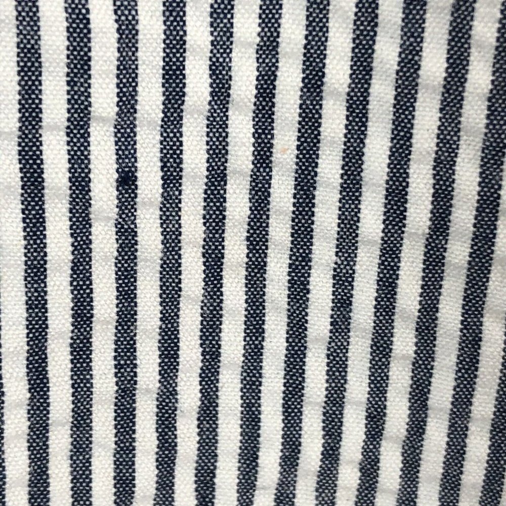 Anthropologie Viola Womens Skirt Size 0 Gray White Seersucker Striped Pockets - Picture 7 of 12